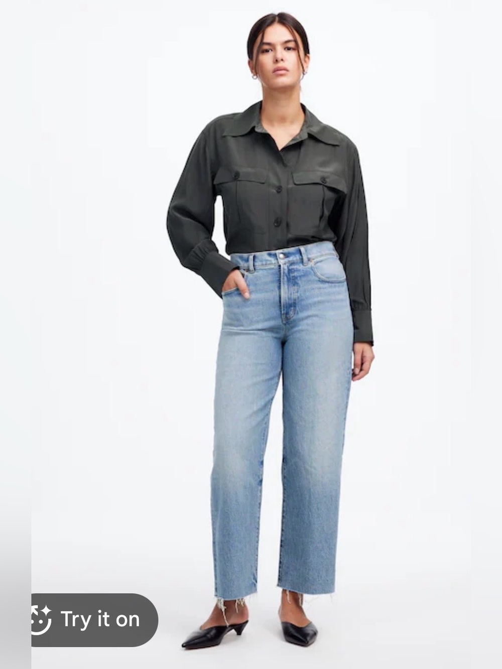 Madewell perfect vintage wide leg crop jean